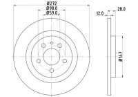 Brake disc 8DD 355 109-151 Hella