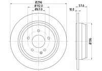 Brake disc 8DD 355 110-091 Hella