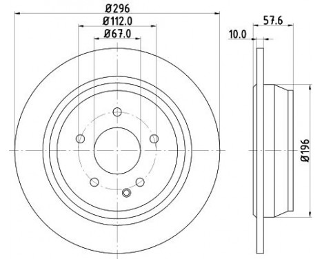 Brake disc 8DD 355 110-091 Hella