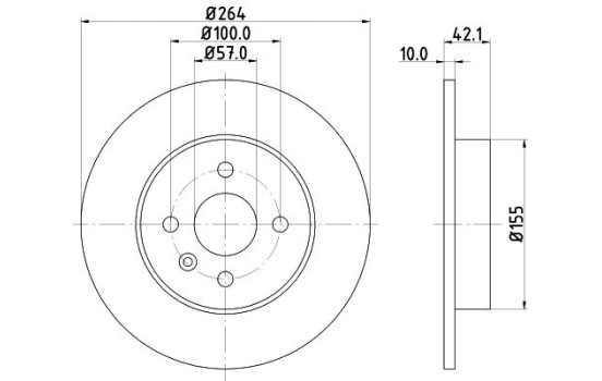 Brake disc 8DD 355 110-271 Hella