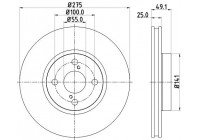 Brake disc 8DD 355 110-451 Hella