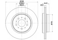 Brake disc 8DD 355 110-611 Hella