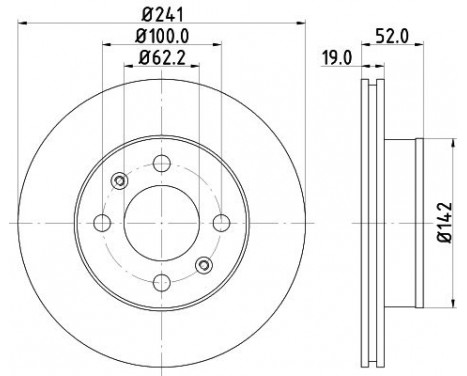 Brake Disc 8DD 355 110-641 Hella