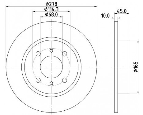 Brake Disc 8DD 355 110-661 Hella