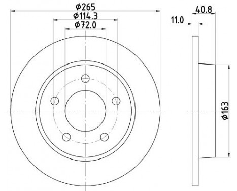 Brake Disc 8DD 355 110-901 Hella