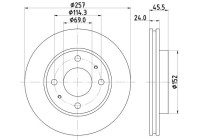 Brake disc 8DD 355 110-931 Hella