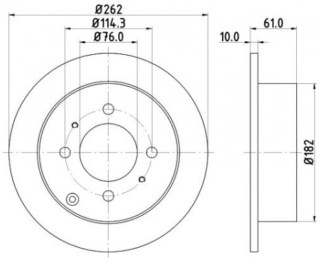 Brake disc 8DD 355 110-941 Hella