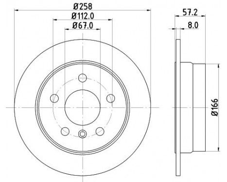 Brake disc 8DD 355 111-101 Hella