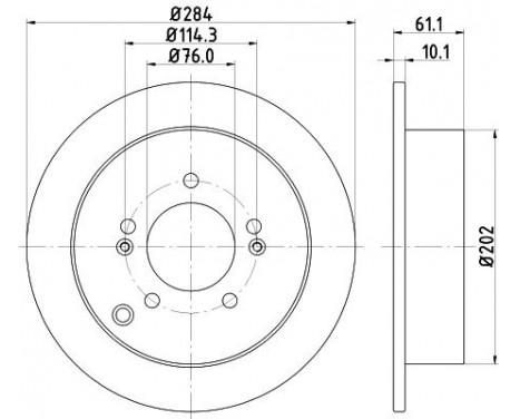 Brake Disc 8DD 355 111-421 Hella