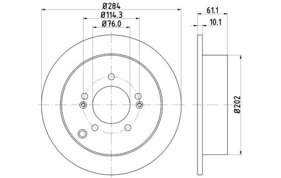 Brake Disc 8DD 355 111-421 Hella