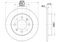 Brake disc 8DD 355 111-451 Hella