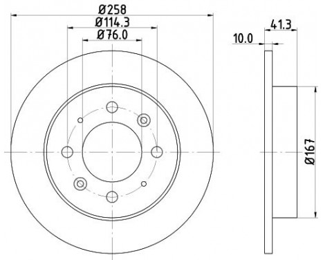 Brake disc 8DD 355 111-451 Hella