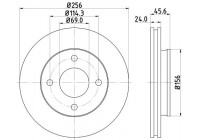 Brake disc 8DD 355 111-511 Hella