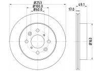 Brake disc 8DD 355 111-591 Hella