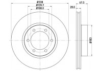 Brake disc 8DD 355 111-861 Hella