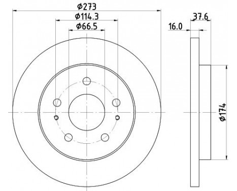 Brake Disc 8DD 355 111-971 Hella