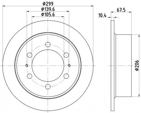 Brake Disc 8DD 355 112-001 Hella