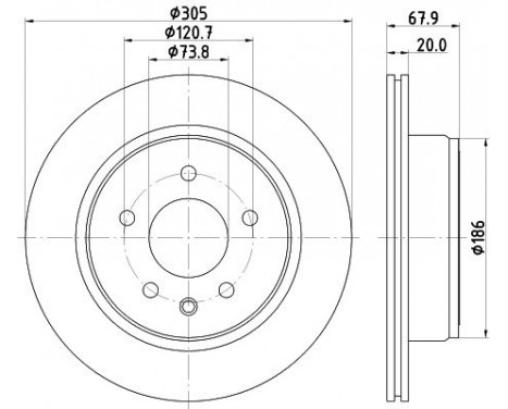 Brake Disc 8DD 355 112-041 Hella