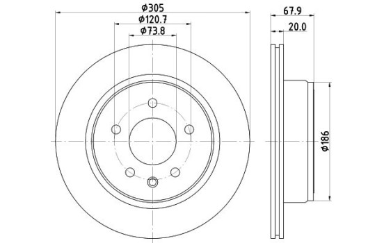 Brake Disc 8DD 355 112-041 Hella