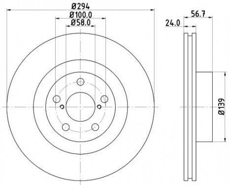 Brake Disc 8DD 355 112-051 Hella