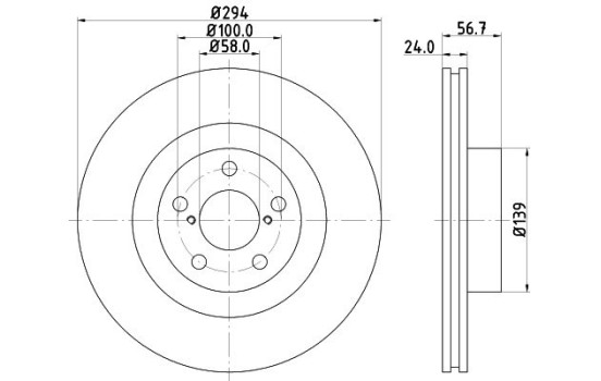 Brake Disc 8DD 355 112-051 Hella