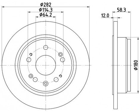 Brake Disc 8DD 355 112-451 Hella