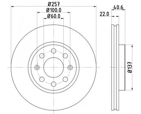 Brake disc 8DD 355 112-581 Hella, Image 4