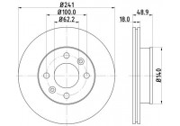 Brake disc 8DD 355 112-791 Hella