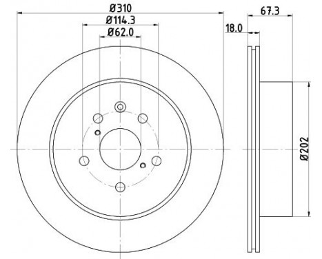 Brake Disc 8DD 355 112-881 Hella