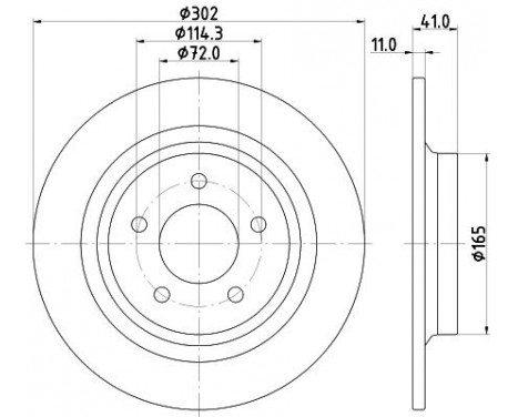 Brake disc 8DD 355 112-901 Hella