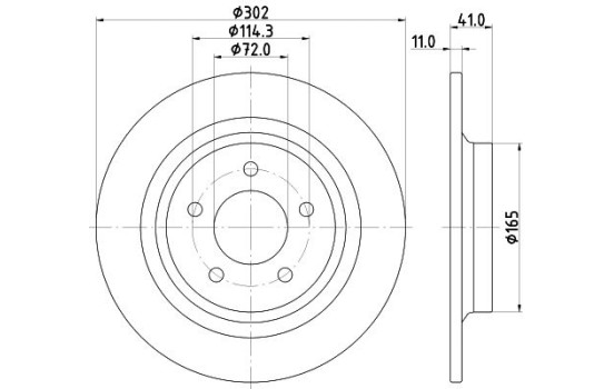 Brake disc 8DD 355 112-901 Hella