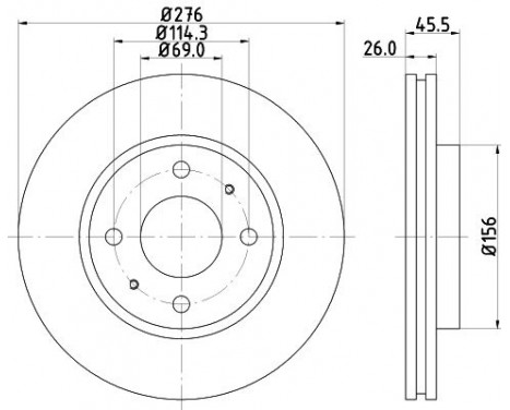 Brake Disc 8DD 355 112-951 Hella