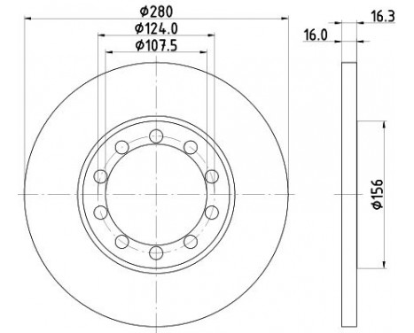 Brake disc 8DD 355 113-291 Hella