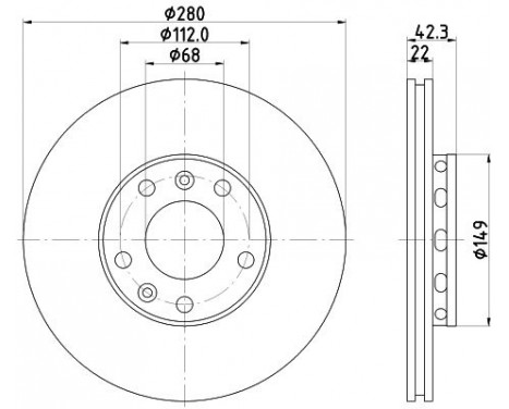 Brake Disc 8DD 355 113-321 Hella Pagid GmbH