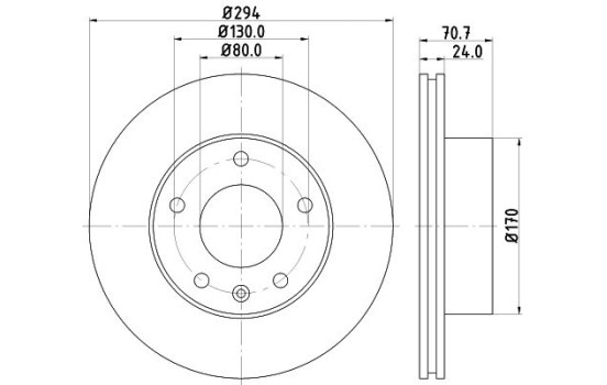 Brake Disc 8DD 355 113-391 Hella