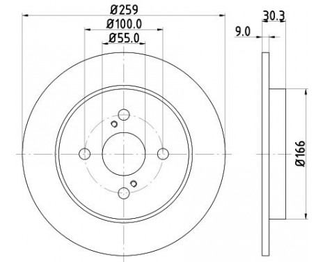 Brake Disc 8DD 355 113-601 Hella