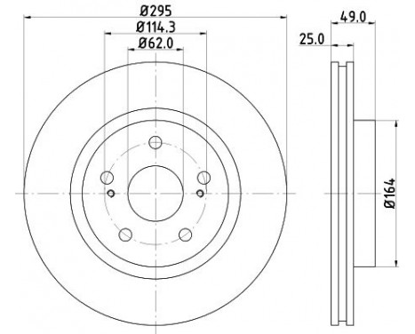 Brake Disc 8DD 355 113-621 Hella