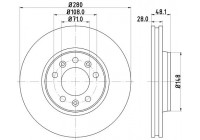 Brake disc 8DD 355 113-661 Hella