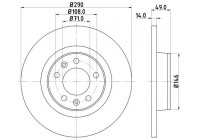 Brake disc 8DD 355 113-681 Hella