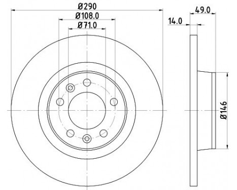 Brake disc 8DD 355 113-681 Hella