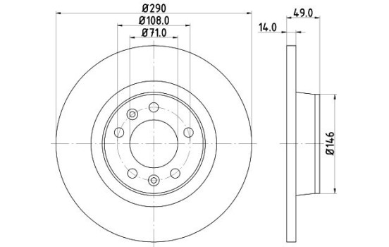 Brake disc 8DD 355 113-681 Hella