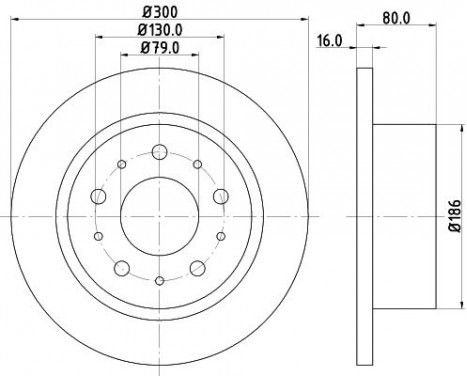 Brake Disc 8DD 355 113-731 Hella