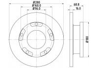 Brake Disc 8DD 355 113-811 Hella