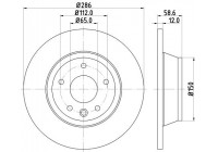 Brake disc 8DD 355 113-841 Hella