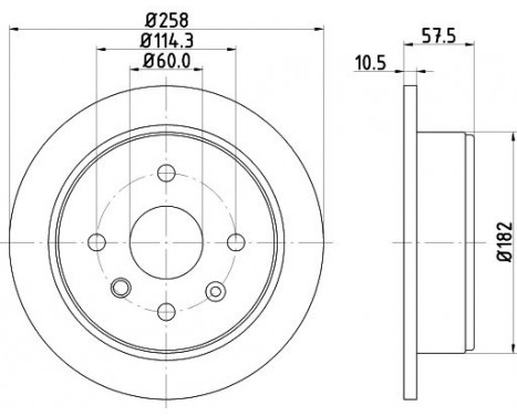 Brake Disc 8DD 355 114-161 Hella