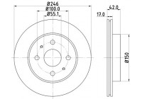 Brake Disc 8DD 355 114-421 Hella