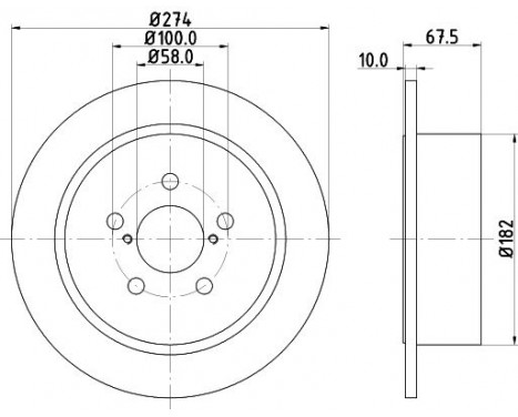 Brake Disc 8DD 355 114-641 Hella