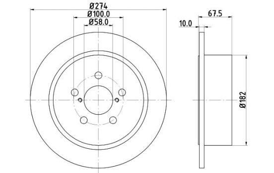 Brake Disc 8DD 355 114-641 Hella