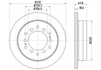 Brake disc 8DD 355 114-861 Hella