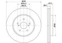 Brake disc 8DD 355 114-981 Hella